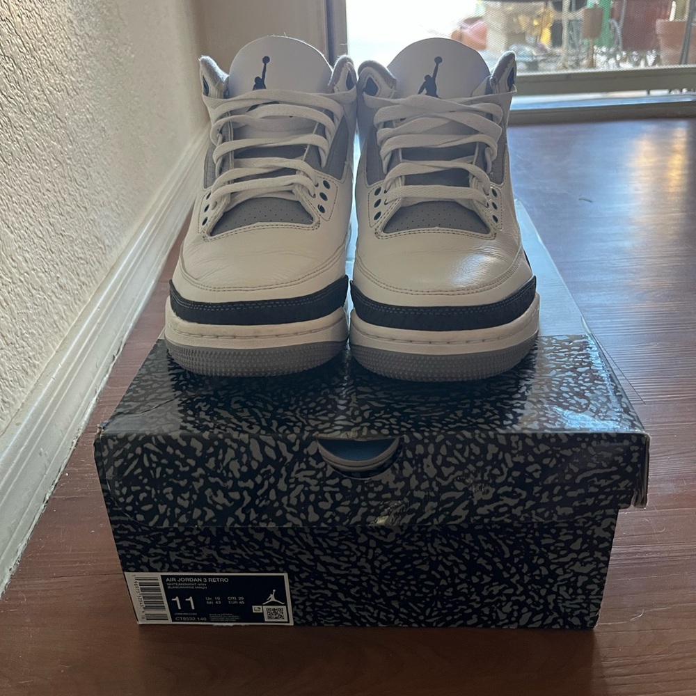 Jordan Retro White and Black Sneakers